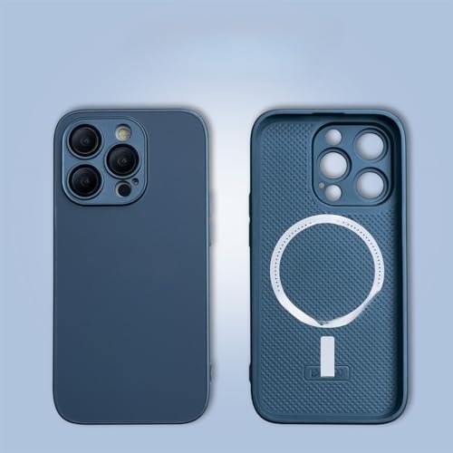 TTWBB Schutzhülle aus mattem Glas für iPhone 16 Pro/16 Pro Max, kompatibel mit Mag-Safe, vollständiger Kameraschutz mit Objektivfolie, Fallschutz, Marineblau TTWBB Schutzhülle aus mattem Glas für iPhone 16 Pro/16 Pro Max, kompatibel mit Mag-Safe, vollständiger Kameraschutz mit Objektivfolie, Fallschutz, Marineblau von TTWBB