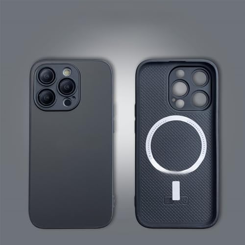 TTWBB Schutzhülle aus mattem Glas für iPhone 16 Pro/16 Pro Max, kompatibel mit Mag-Safe, vollständiger Kameraschutz mit Objektivfolie, Fallschutz (Graphit) von TTWBB