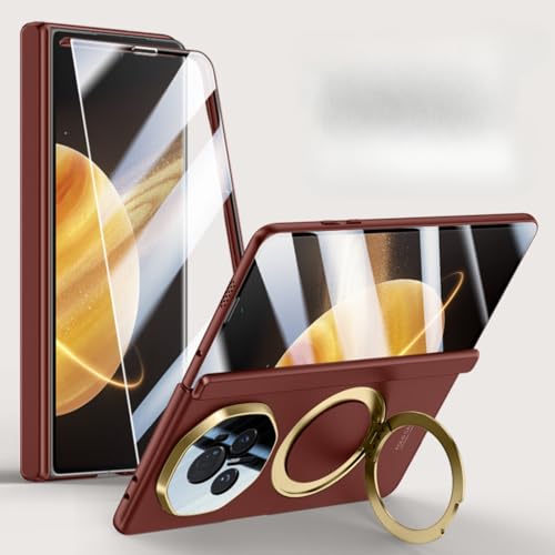 TTWBB Schutzhülle für Honor Magic V3, mit drehbarer magnetischer Halterung, Scharnierschutz und integriertem Displayschutz, Rot TTWBB Schutzhülle für Honor Magic V3, mit drehbarer magnetischer Halterung, Scharnierschutz und integriertem Displayschutz, Rot von TTWBB