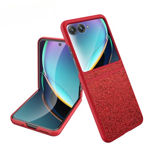 TTWBB Schutzhülle für Motorola Razr 50/50 Ultra mit Displayschutzfolie, ultradünn, luxuriös, Polycarbonat, stoßfest, Rot TTWBB Schutzhülle für Motorola Razr 50/50 Ultra mit Displayschutzfolie, ultradünn, luxuriös, Polycarbonat, stoßfest, Rot von TTWBB