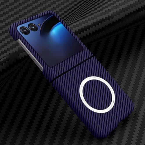 TTWBB Schutzhülle für Motorola Razr 50 / 50 Ultracase, Kohlefaser-Muster, kabellos, magnetisierend, dünn, hart, Polycarbonat, rutschfest, leicht, stoßfest, Ganzkörper-Abdeckung, Violett TTWBB Schutzhülle für Motorola Razr 50 / 50 Ultracase, Kohlefaser-Muster, kabellos, magnetisierend, dünn, hart, Polycarbonat, rutschfest, leicht, stoßfest, Ganzkörper-Abdeckung, Violett von TTWBB