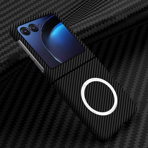 TTWBB Schutzhülle für Motorola Razr 50 / 50 Ultracase, Kohlefaser-Muster, kabellos, magnetisierend, dünn, hart, Polycarbonat, rutschfest, leicht, stoßfest, Ganzkörperabdeckung, Schwarz TTWBB Schutzhülle für Motorola Razr 50 / 50 Ultracase, Kohlefaser-Muster, kabellos, magnetisierend, dünn, hart, Polycarbonat, rutschfest, leicht, stoßfest, Ganzkörperabdeckung, Schwarz von TTWBB