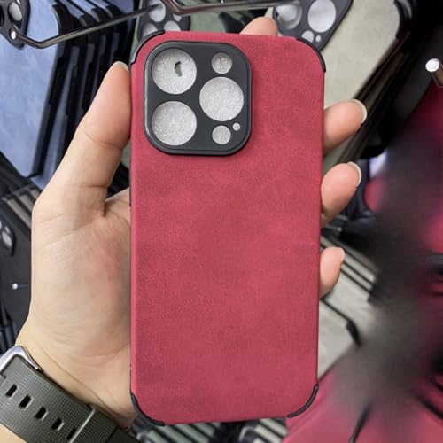 TTWBB Schutzhülle für iPhone 16 Pro/16 Pro Max, Lammfell-Silikon, All-Inclusive-Handyhülle, weiches, kratzfestes Mikrofaserfutter innen, Rot TTWBB Schutzhülle für iPhone 16 Pro/16 Pro Max, Lammfell-Silikon, All-Inclusive-Handyhülle, weiches, kratzfestes Mikrofaserfutter innen, Rot von TTWBB