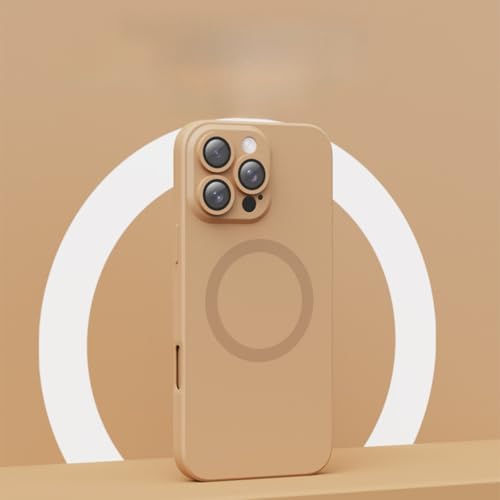 TTWBB Schutzhülle für iPhone 16 Pro/16 Pro Max, kompatibel mit Mag-Safe, Flüssigsilikon-Upgrade [Kameraschutz], stoßfeste Anti-Drop-Schutzhülle (Desert Gold) von TTWBB