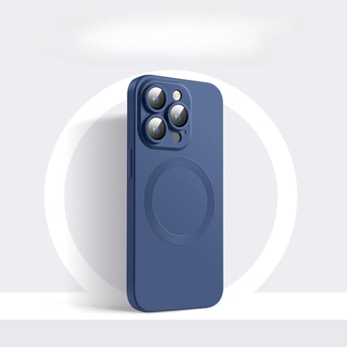 TTWBB Schutzhülle für iPhone 16 Pro/16 Pro Max, kompatibel mit Mag-Safe, Flüssigsilikon-Upgrade [Kameraschutz], stoßfeste Anti-Drop-Schutzhülle (Dunkelblau) von TTWBB