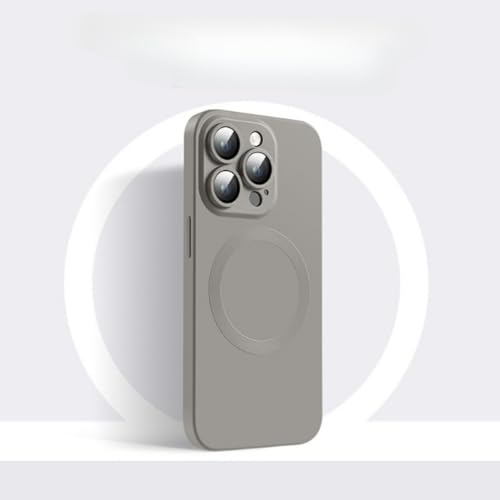 TTWBB Schutzhülle für iPhone 16 Pro/16 Pro Max, kompatibel mit Mag-Safe, Flüssigsilikon-Upgrade [Kameraschutz], stoßfeste Anti-Drop-Schutzhülle (Grau) von TTWBB