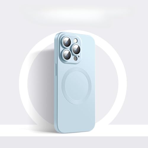TTWBB Schutzhülle für iPhone 16 Pro/16 Pro Max, kompatibel mit Mag-Safe, Flüssigsilikon-Upgrade [Kameraschutz], stoßfeste Anti-Drop-Schutzhülle (Hellblau) von TTWBB