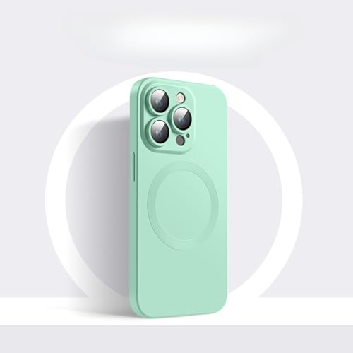 TTWBB Schutzhülle für iPhone 16 Pro/16 Pro Max, kompatibel mit Mag-Safe, Flüssigsilikon-Upgrade [Kameraschutz], stoßfeste Anti-Drop-Schutzhülle (Mint) von TTWBB