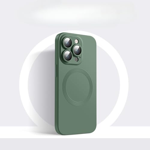 TTWBB Schutzhülle für iPhone 16 Pro/16 Pro Max, kompatibel mit Mag-Safe, Flüssigsilikon-Upgrade [Kameraschutz], stoßfeste Anti-Drop-Schutzhülle (grün) von TTWBB