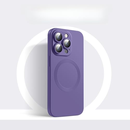 TTWBB Schutzhülle für iPhone 16 Pro/16 Pro Max, kompatibel mit Mag-Safe, Flüssigsilikon-Upgrade [Kameraschutz], stoßfeste Anti-Drop-Schutzhülle (lila) von TTWBB