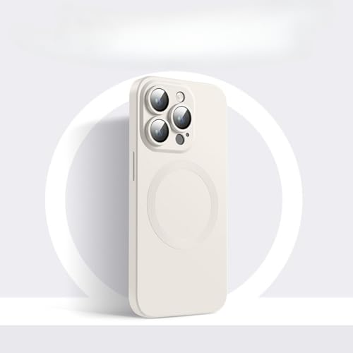 TTWBB Schutzhülle für iPhone 16 Pro/16 Pro Max, kompatibel mit Mag-Safe, Flüssigsilikon-Upgrade [Kameraschutz], stoßfeste Anti-Drop-Schutzhülle (weiß) von TTWBB