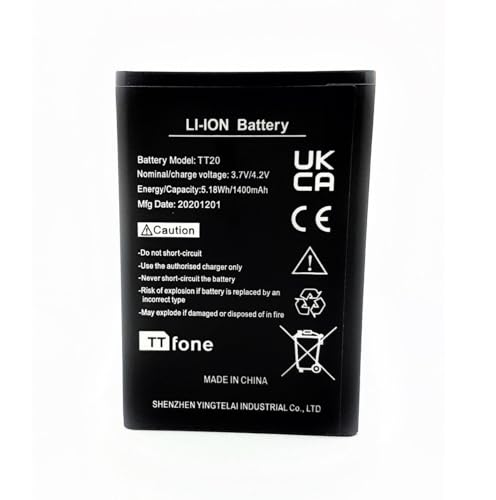 TTfone Originalersatzbatterie für TTfone-Mobiltelefone (TT20) von TTfone