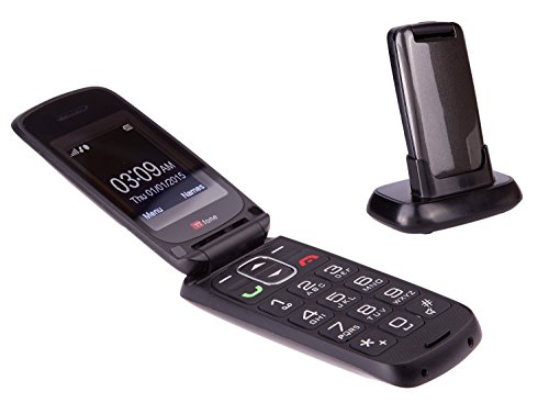 TTfone Star Simple Einfach zu Benutzendes Sim-Freies Klapptelefon mit großen Tasten (Grau) von TTfone