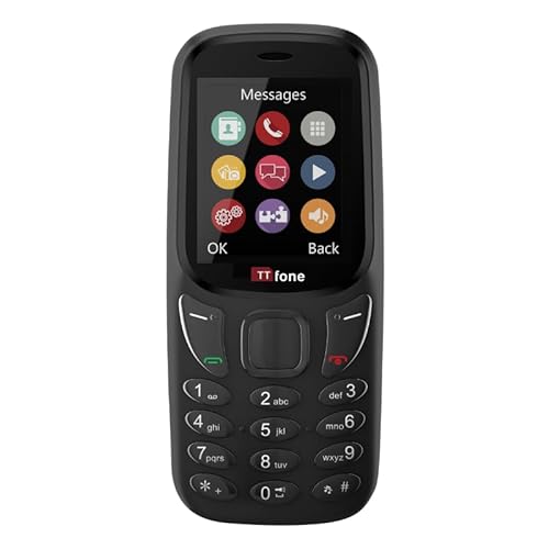 TTfone TT170 Einfaches Mobiltelefon mit 1,8-Zoll Display, Entsperrt (Black) von TTfone