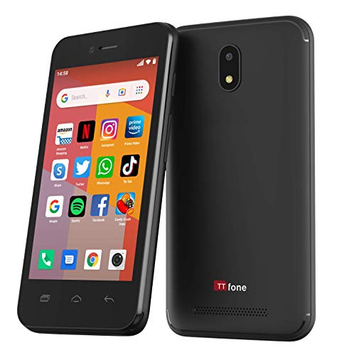 TTfone TT20 Smart 3G Handy mit Android GO – 8 GB – Dual SIM – 10,2 cm Touchscreen – Pay As You Go (EE PAYG) von TTfone