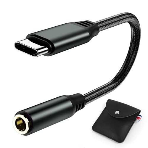 Adapter USB C auf Klinke, USBC Kopfhörer Adapter DAC USB C auf 3,5mm Klinke Audio Adapter für Samsung Galaxy S25 S24 Ultra S23 S22 A16 A56 A55 A35 A34 iPhone 15 16 Pro iPad 10 Google Pixel 9 8 Pro von TUBhanggai