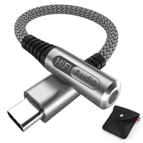 USB C Klinke Adapter USB Typ C Kopfhörer Adapter, USB C auf 3,5mm Klinke DAC Audio Adapter für iPhone 15 Pro Samsung S24 S23 S22 Ultra S20 S21 FE A55 A54 A53 A34 OnePlus 12 11 Pro Google Pixel 7 8 Pro von TUBhanggai