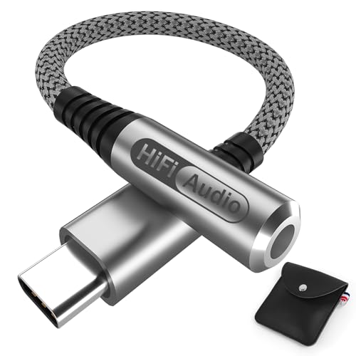 USB C Klinke Adapter USB Typ C Kopfhörer Adapter, USB C auf 3,5mm Klinke DAC Audio Adapter für iPhone 15 16 Pro Max Samsung Galaxy S25 S24 S23 Ultra S22 A56 A55 A35 A16 Google Pixel 8a 8 9 Pro iPad 10 von TUBhanggai