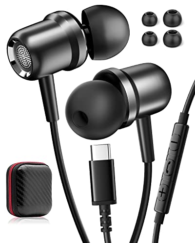 USB C Kopfhörer, Kopfhörer USB C mit Mikrofon Kabel USB C Headset in Ear Kopfhörer Typ C für iPhone 15 Pro Max Samsung S24 S23 S22 Ultra S21 A54 A53 A34 OnePlus 11 Pro Google Pixel 8 7 Pro iPad Air 5 von TUBhanggai