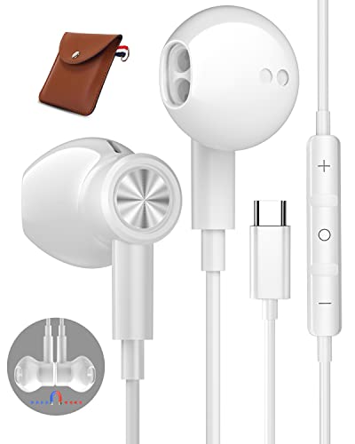 USB C Kopfhörer, Typ C Kopfhörer mit Mikrofon für Samsung S24 S23 S21 S22 Ultra A53 A54 A34 Kopfhörer mit Kabel USB C Headset für iPad 10 Air 5 iPhone 15 Pro Max Google Pixel 6a 7 8 Pro OnePlus 11 Pro von TUBhanggai