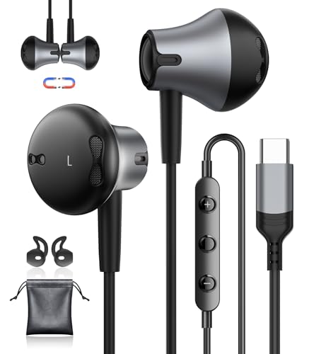 USB C Kopfhörer für Samsung Galaxy S24 S23 Ultra A55 A54 iPhone 15 Kopfhörer mit Kabel USBC Headset Kopfhörer USB C Anschluss für iPhone 16 Samsung S21 S22 S23 FE Google Pixel 9 Pro iPad 10 Pro 2024 von TUBhanggai