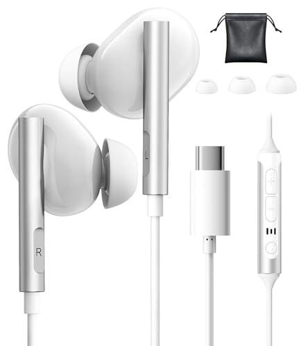 USB C Kopfhörer für Samsung Galaxy S25 S24 Ultra iPhone 15 Kopfhörer mit Kabel USB C Headset Magnetische HiFi Kabel Kopfhörer USBC Anschluss für iPhone 16 Samsung S24 S23 FE A55 A56 A35 A16 iPad 10 von TUBhanggai