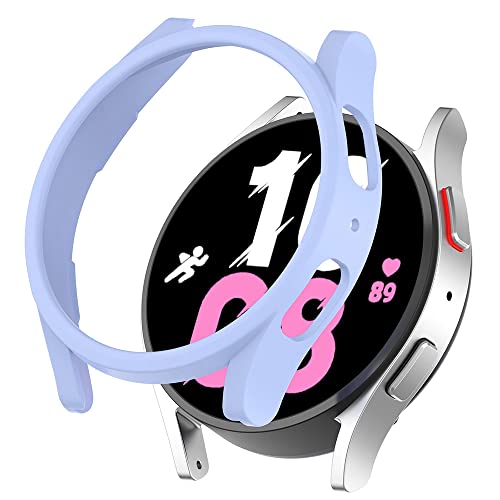 [2 Stück] Tucana Series Hülle kompatibel für Samsung Galaxy Watch5 (40 mm, stoßfeste und bruchfeste harte PC-Hülle mit gehärtetem Glas Displayschutzfolie, 2 Stück (Hellblau) von TUCANA