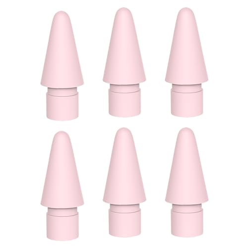TUCANA Ersatzstiftspitzen, kompatibel mit iPad Pencil 1. und 2. Generation (Rosa, 6 Stück) von TUCANA