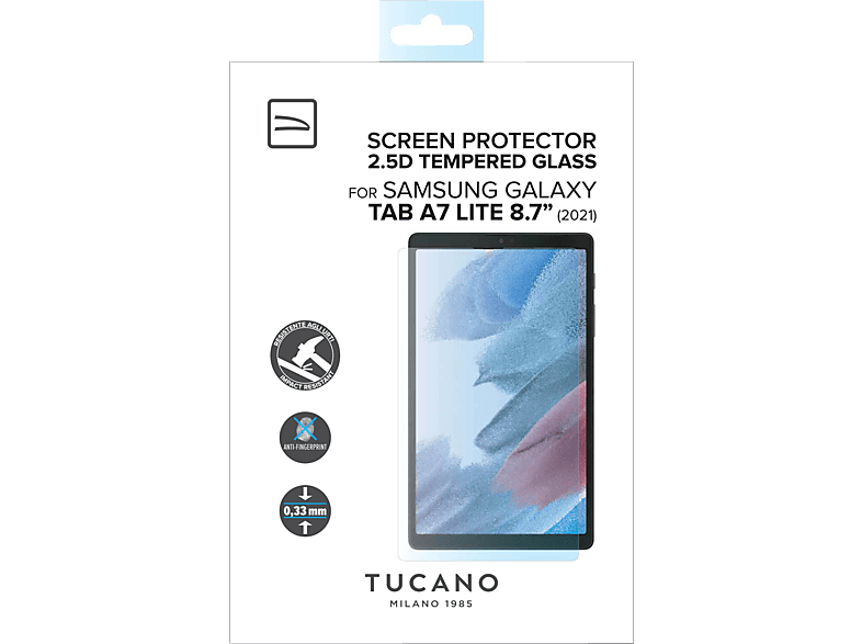 TUCANO 62349 Displayschutzglas (für Samsung Tab A7 lite 8.7") von TUCANO
