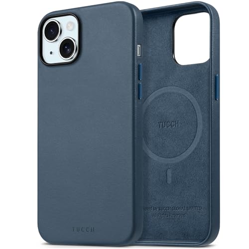 TUCCH Handyülle für iPhone 15 Plus, Kabellos Laden Hülle, PU-Leder Antirutsch Schutzhülle, Dünn Anti-Fingerabdruck Handy Hülle, Leicht Stoßfest Case Kompatibel mit iPhone 15 6,7 Zoll 2023, Dunkelblau TUCCH Handyülle für iPhone 15 Plus, Kabellos Laden Hülle, PU-Leder Antirutsch Schutzhülle, Dünn Anti-Fingerabdruck Handy Hülle, Leicht Stoßfest Case Kompatibel mit iPhone 15 6,7 Zoll 2023, Dunkelblau von TUCCH