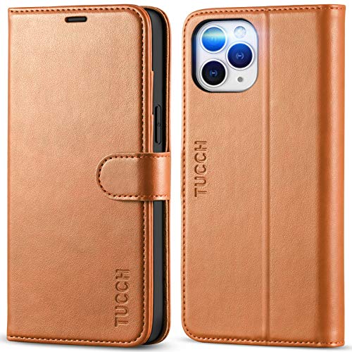 TUCCH Hülle für iPhone 12 Pro Max, 12 Pro Max Handyhülle [Verdicktes TPU] [Kartenfächer] [Standfunktion] [Magnet], Stoßfeste Schutzhülle für iPhone 12 Pro Max (6,7 Zoll) Braun von TUCCH