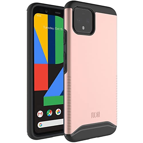 TUDIA Dual Layer Fit Kompatibel mit Google Pixel 4 Hülle, [Merge] Robuste Hart Doppelte Schutzschicht Schlanke Schutzhülle für Google Pixel 4 (Rose Gold) von TUDIA