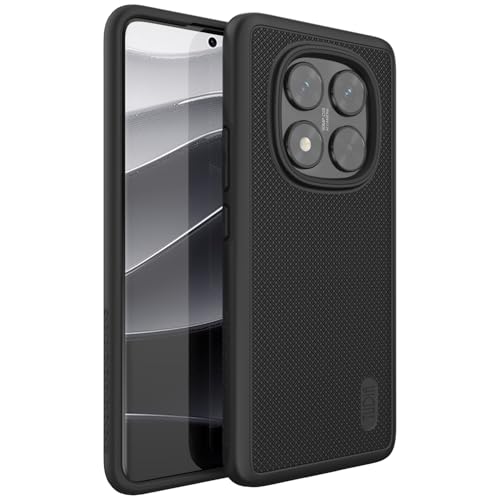 TUDIA DualShield Grip, entwickelt für die Hülle Xiaomi Redmi Note 14 Pro 5G (2025), [MergeGrip] stoßfeste, robuste, doppellagige Schutzhülle in Militärqualität - Mattschwarz von TUDIA