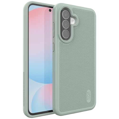 TUDIA DualShield Grip entworfen für Samsung Galaxy A56 5G Hülle (2025) [MergeGrip] Dual-Layer-Schutzhülle in Militärqualität stoßfest robust strapazierfähig für Galaxy A56 - grüne Lilie von TUDIA