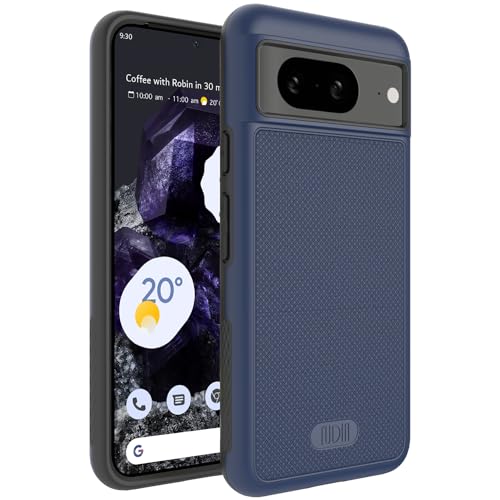 TUDIA DualShield Grip kompatibel für Google Pixel 8 Hülle (2023), [MergeGrip] Stoßfestes Dual Layer Dünn TPU Militär Grade Handyhülle für Pixel 8 - Indigo Blau von TUDIA