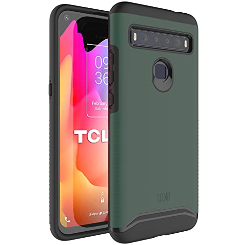 TUDIA DualShield entworfen für TCL 10L / TCL 10 Lite Hülle, [Merge] Heavy Duty Protection Slim Hard Shell Phone Case for TCL 10L / TCL 10 Lite (Hunter Green) von TUDIA