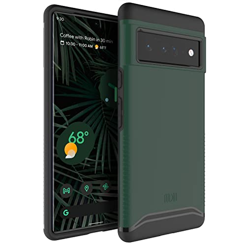 TUDIA DualShield kompatibel für Google Pixel 6 Pro Hülle, [Merge] Stoßfestes Dual-Layer Dünn Hart TPU Militär Grade Schutzhülle für Google Pixel 6 Pro Hülle - Hunter Green von TUDIA