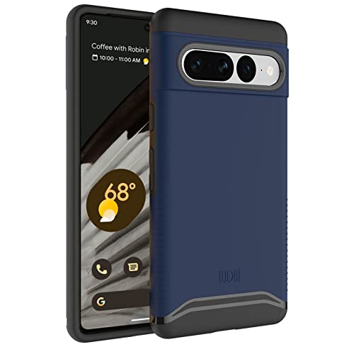 TUDIA DualShield kompatibel für Google Pixel 7 Pro Hülle (2022), [Merge] Stoßfestes Dual Layer Dünn TPU Militär Grade Handyhülle Pixel 7 Pro - Indigo Blau von TUDIA