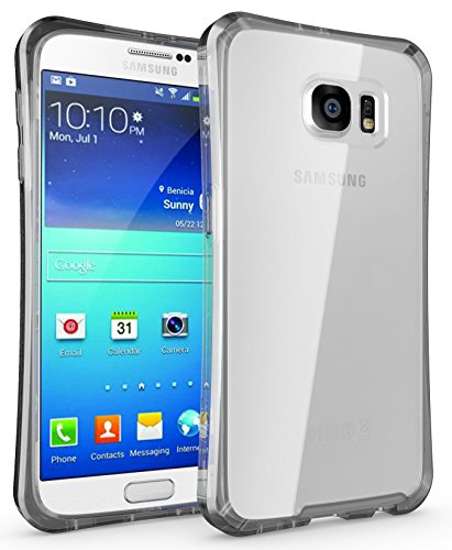 TUDIA Kratzfestes LUCION Schutzhülle Leichte Kristall Samsung Galaxy S6 Smartphone Ultra Slim Hülle (Grau) von TUDIA