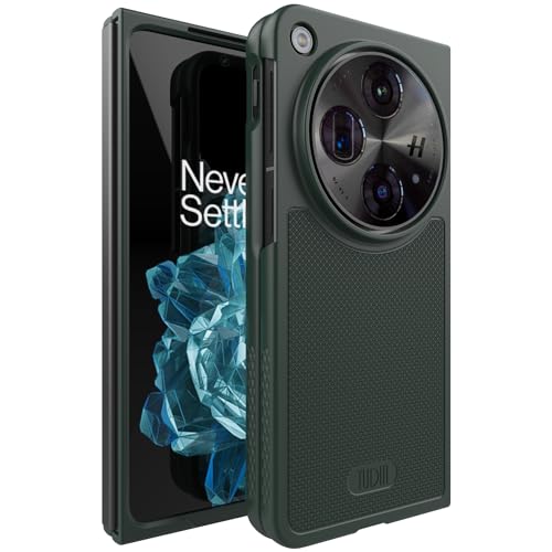 TUDIA MergeGrip kompatibel mit OnePlus Open Case (2023) / Oppo Find N3 Hülle, [integrierter Displayschutz] ultradünn eng anliegende Passform Kratzfest robust Polycarbonat Schutzhülle - Kieferngrün von TUDIA