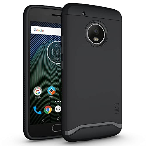 TUDIA Moto G5 Plus Hülle, Slim-Fit Merge Dual Layer Schutzhülle für Motorola Moto G5 Plus (Matte Black) von TUDIA