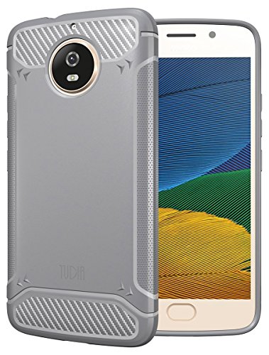 TUDIA [TAMM Kohlefaser TPU Schutzhülle Ultra Slim Hülle für Motorola Moto G5S (Grau) von TUDIA