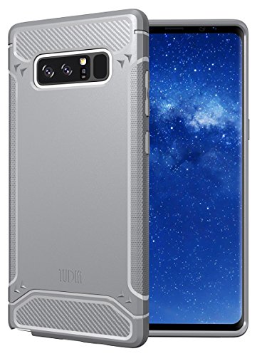 TUDIA [TAMM Kohlefaser TPU Schutzhülle Ultra Slim Hülle für Samsung Galaxy Note 8 (Grau) von TUDIA