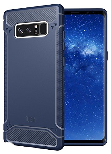 TUDIA [TAMM Kohlefaser TPU Schutzhülle Ultra Slim Hülle für Samsung Galaxy Note 8 (Navy Blau) von TUDIA