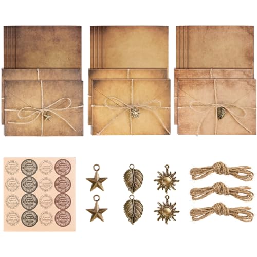 Vintage Papier Briefpapier Schreiben Set, Vintage Briefpapier Briefumschlag,Kraft Umschläge, Handgefertigte Geschenke zum Schreiben von Geburtstag von TUFA