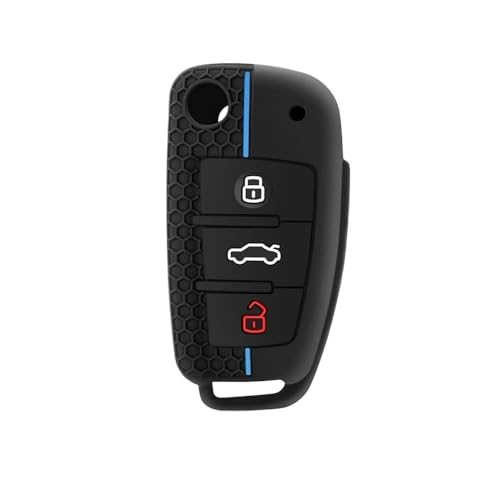 Schlüsselgehäuse Für A1 A3 A6 C5 C6 Q3 Q2 Q7 TT TTS Silikon Auto Schlüsselanhänger Abdeckung R8 S3 S6 RS3 RS6 A4 Autofernbedienungen(09) von TUHBCX