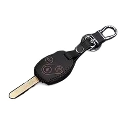 Schlüsselgehäuse Für CR-V Für Fit Für Pilot Für Accord Für Civic Leder Schlüsselanhänger Ring Abdeckung Fall Halter 3 Taste Auto Styling Autofernbedienungen(Blanc) von TUHBCX