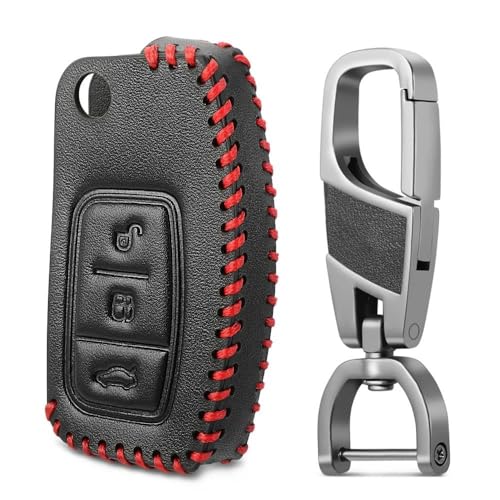 TUHBCX Schlüsselgehäuse Leder-Autoschlüsseletui Schlüsselanhänger Für Focus 2 MK2 Für Fiesta Für Mondeo Für Galaxy Für Falcon Für Territory Für Ecosport Autofernbedienungen TUHBCX Schlüsselgehäuse Leder-Autoschlüsseletui Schlüsselanhänger Für Focus 2 MK2 Für Fiesta Für Mondeo Für Galaxy Für Falcon Für Territory Für Ecosport Autofernbedienungen von TUHBCX