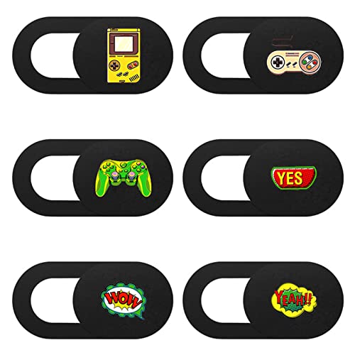 TUKEVA Webcam Abdeckung Dünne Webcam Cover Webcam Abdeckung Set Kamera Abdeckung Zubehör mit Niedlichem Muster Schutz Ihrer Privatsphäre für Laptop, PC, MacBook,Computer, iPad, Smartphone(Spiel) von TUKEVA