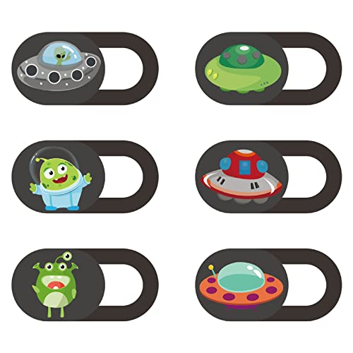 TUKEVA Webcam Abdeckung Dünne Webcam Cover Webcam Abdeckung Set Kamera Abdeckung Zubehör mit Niedlichem Muster Schutz Ihrer Privatsphäre für Laptop,MacBook, iMac, Computer, iPad, Smartphone (UFO) von TUKEVA